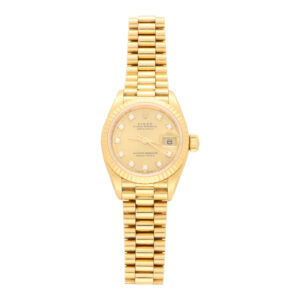 Vintage 1987 Yellow Gold and Diamond Rolex Datejust Watch