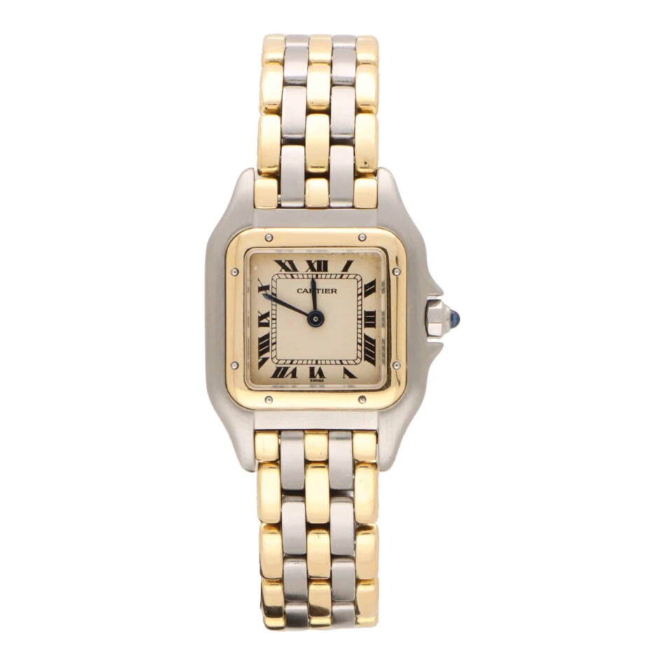 Vintage Cartier Panthere 22mm Gold and Steel Watch