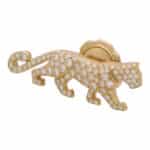 Vintage Cartier Diamond Panther Lapel Pin Brooch