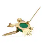 Vintage Piaget Chrysoprase and Ruby Bird Brooch