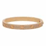 Vintage Cartier Diamond Paved Love Bangle in Rose Gold, Size 17