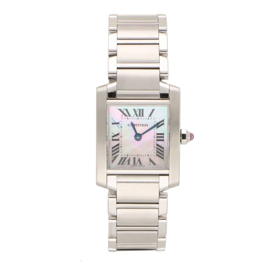 Vintage Cartier Tank Francaise Mother of Pearl Watch
