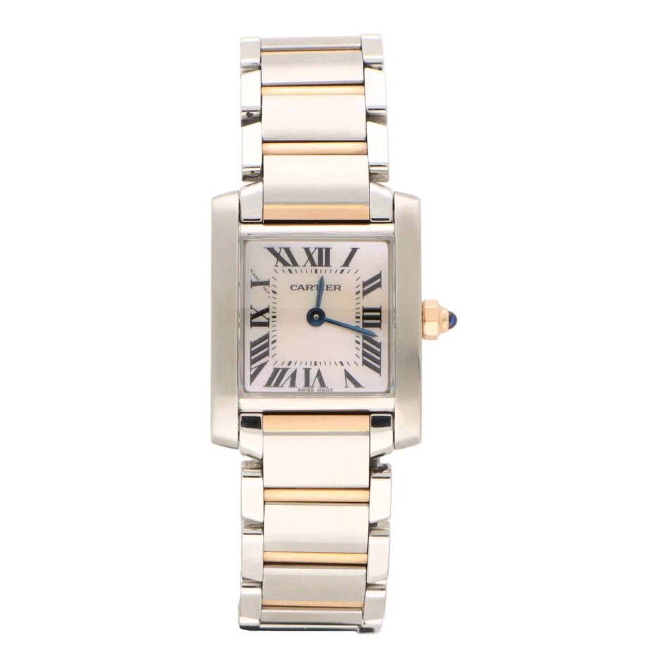 Vintage Cartier Tank Francaise Rose Gold & Mother of Pearl Watch