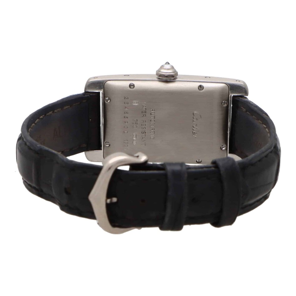 Vintage Cartier Diamond Tank Americaine Watch in White Gold