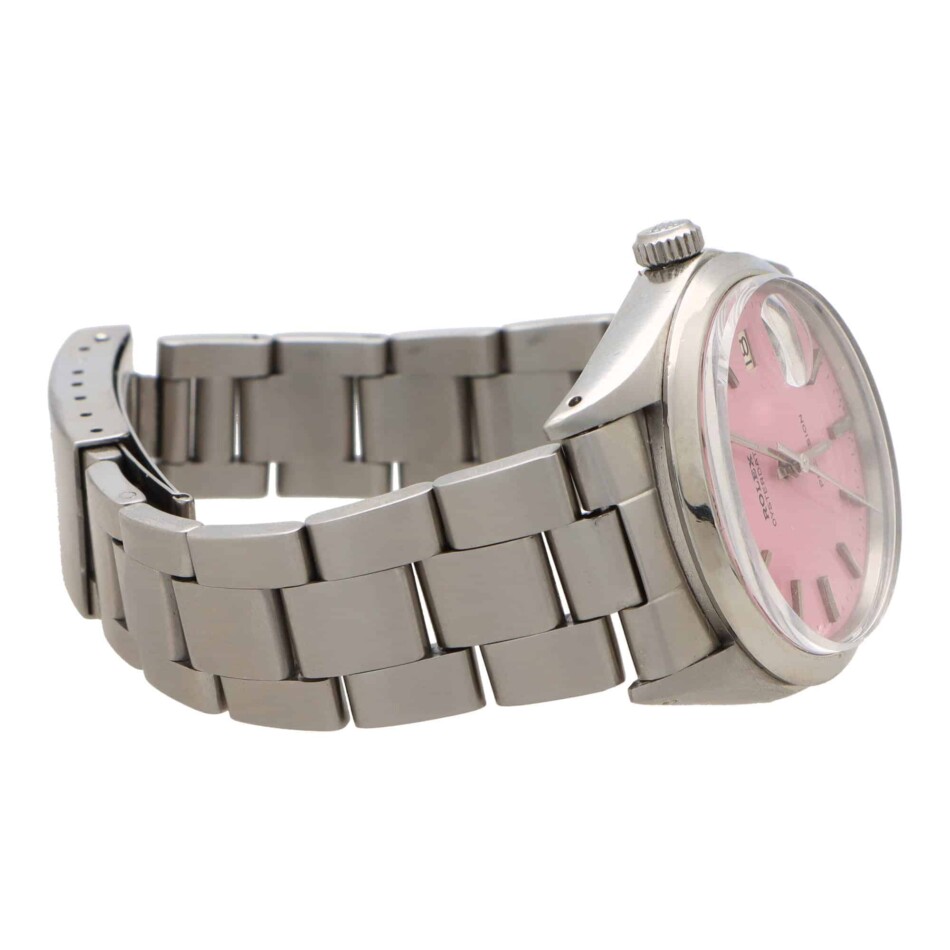Vintage 1969 Rolex Oysterdate Precision Custom Pink Watch