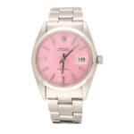 Vintage 1986 Rolex Oysterdate Precision Custom Pink Watch