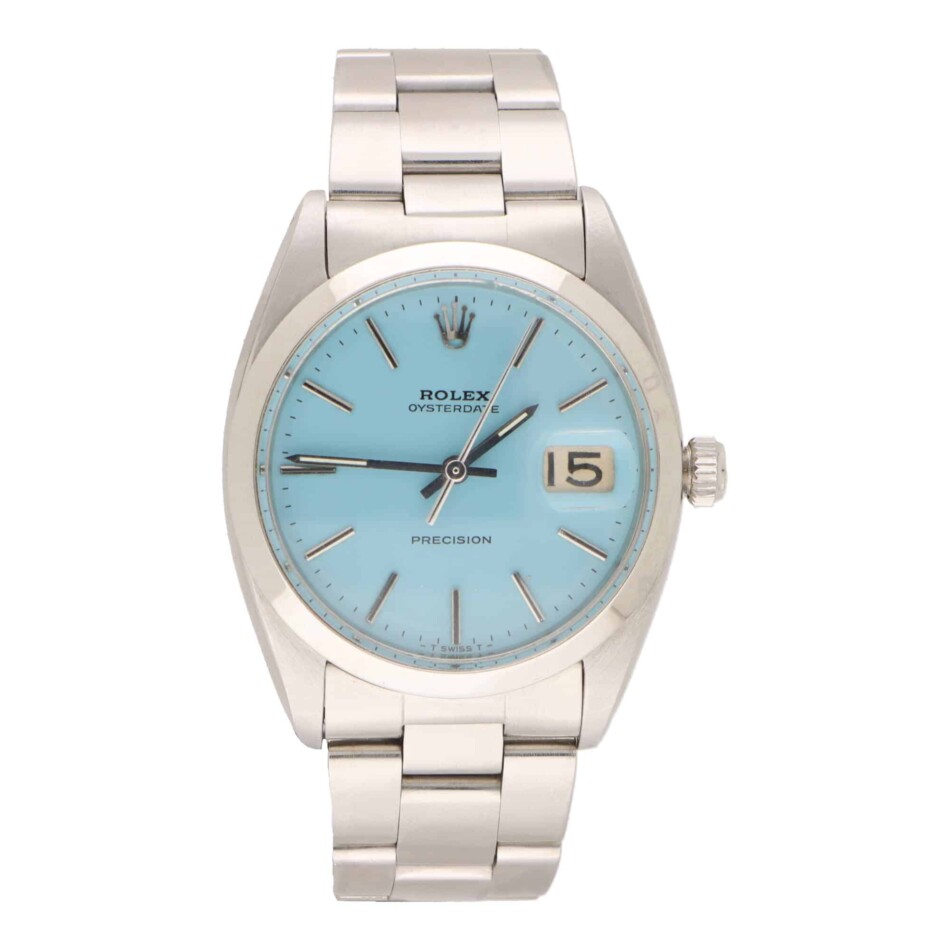 Vintage 1961 Manual ‘Tiffany Blue’ Rolex Oyster Date Watch