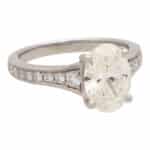 GIA Certified 2.01ct Oval Cut Diamond Ring