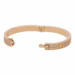 Vintage Cartier Diamond Paved Love Bangle in Rose Gold, Size 17
