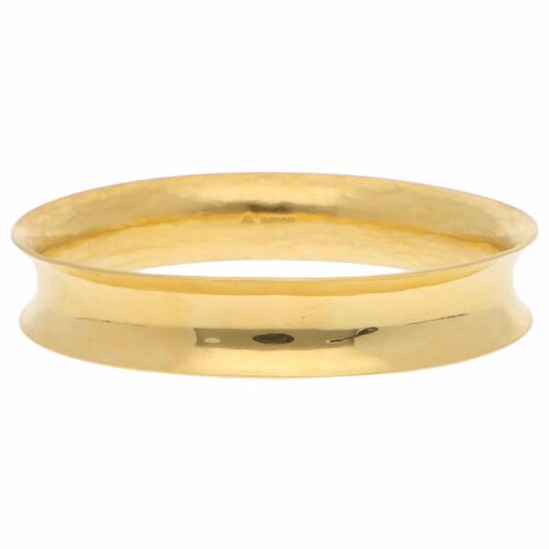 Vintage 1990's Concave Bangle in 22k Yellow Gold