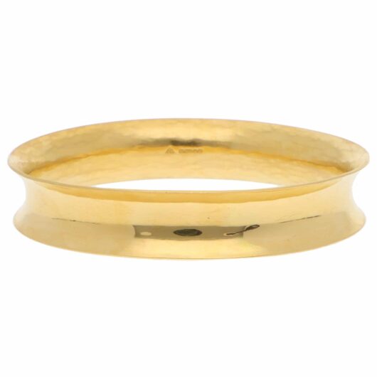 Vintage 1990's Concave Bangle in 22k Yellow Gold