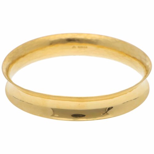 Vintage 1990's Concave Bangle in 22k Yellow Gold