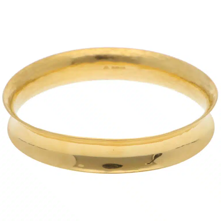 Vintage 1990's Concave Bangle in 22k Yellow Gold