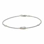 Vintage Pear Cut Diamond Cluster Chain Bracelet