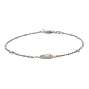 Vintage Pear Cut Diamond Cluster Chain Bracelet