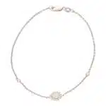 Vintage Pear Cut Diamond Cluster Chain Bracelet