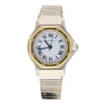 Vintage Cartier Santos Octagon Watch with Automatic Movement