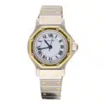 Vintage Cartier Santos Octagon Watch with Automatic Movement