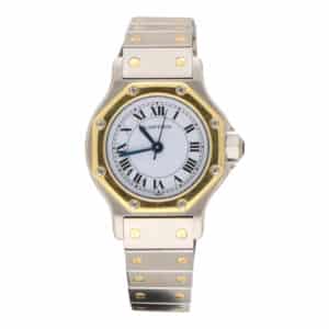 Vintage Cartier Santos Octagon Watch with Automatic Movement