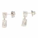 GIA Certified Pear Cut Diamond Drop Earrings