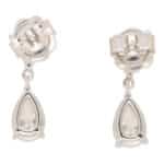 GIA Certified Pear Cut Diamond Drop Earrings