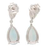 Contemporary Aquamarine and GIA Certified Diamond Drop Earrings