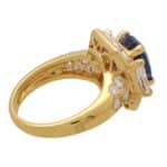 Vintage Givenchy GIA Certified Sapphire and Diamond Ring