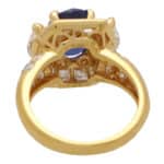 Vintage Givenchy GIA Certified Sapphire and Diamond Ring