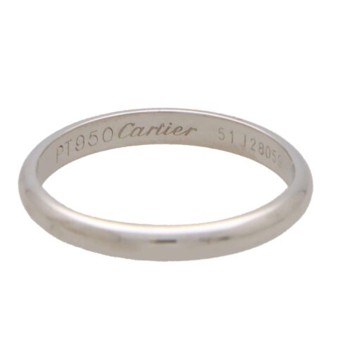 Vintage Cartier '1895' Platinum Wedding Band size 51
