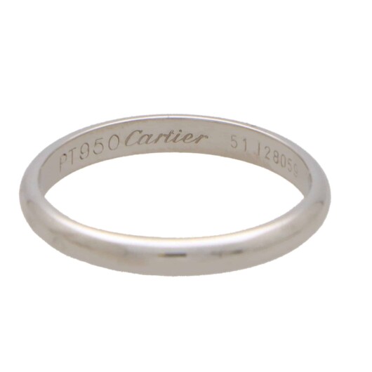 Vintage Cartier '1895' Platinum Wedding Band size 51