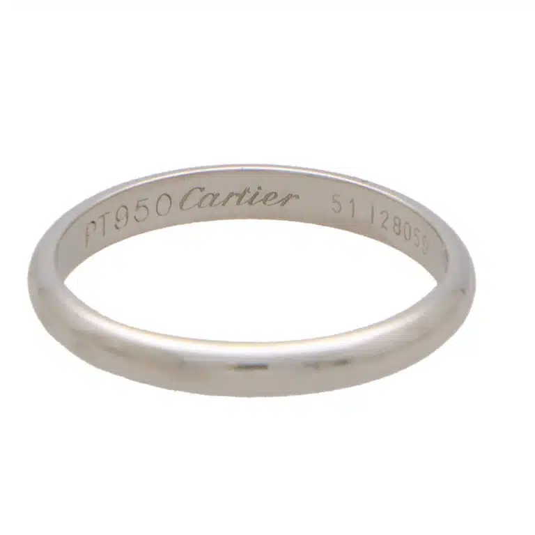 Vintage Cartier '1895' Platinum Wedding Band size 51