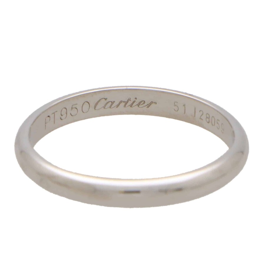 Vintage Cartier '1895' Platinum Wedding Band size 51