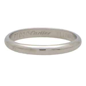 Vintage Cartier '1895' Platinum Wedding Band