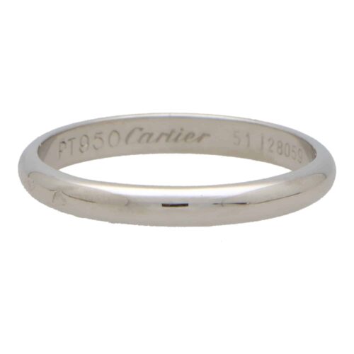 Vintage Cartier '1895' Platinum Wedding Band size 51