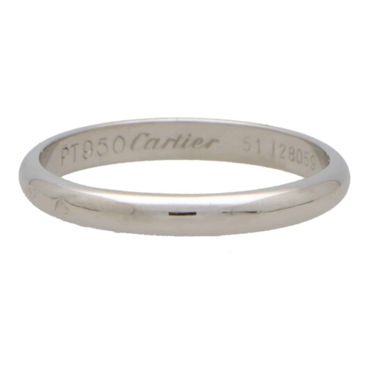 Vintage Cartier '1895' Platinum Wedding Band size 51