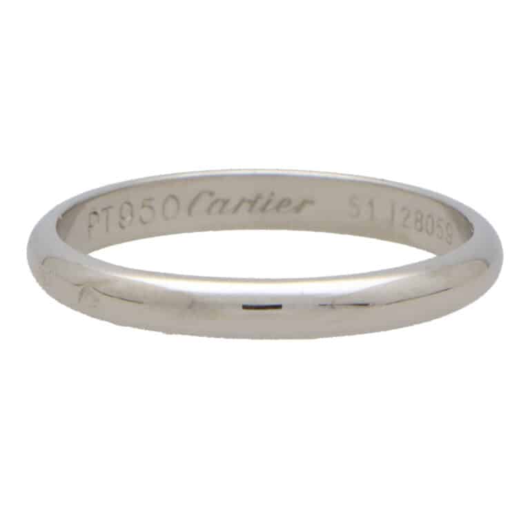 Vintage Cartier '1895' Platinum Wedding Band size 51