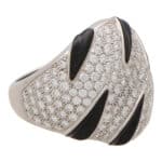 Vintage Cartier Panther Claw Onyx and Diamond Ring