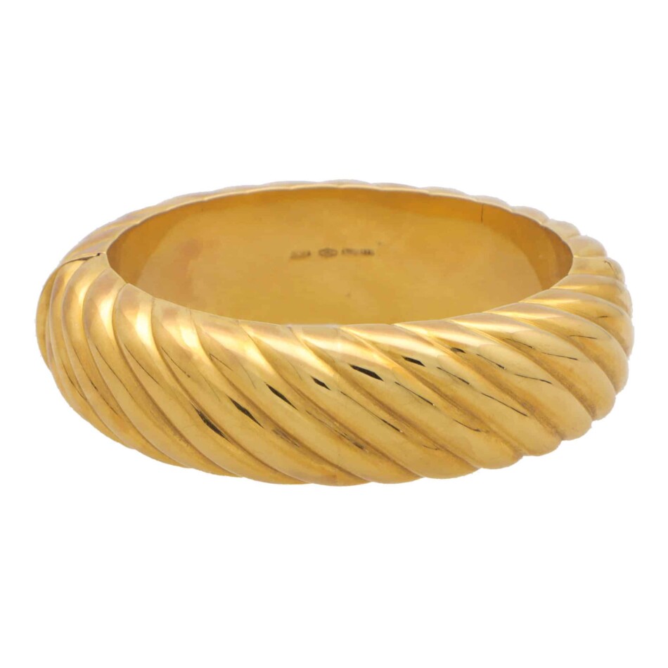 Vintage 1980's Italian Chunky Hinged Bangle