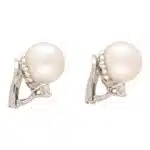 Vintage Tiffany & Co. Pearl and Diamond Earrings