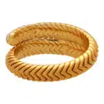 Vintage Bvlgari Diamond 'Spiga' Flexible Bangle Bracelet