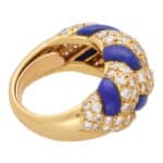 Vintage 1980's Van Cleef & Arpels Lapis and Diamond Dress Ring