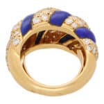 Vintage 1980's Van Cleef & Arpels Lapis and Diamond Dress Ring