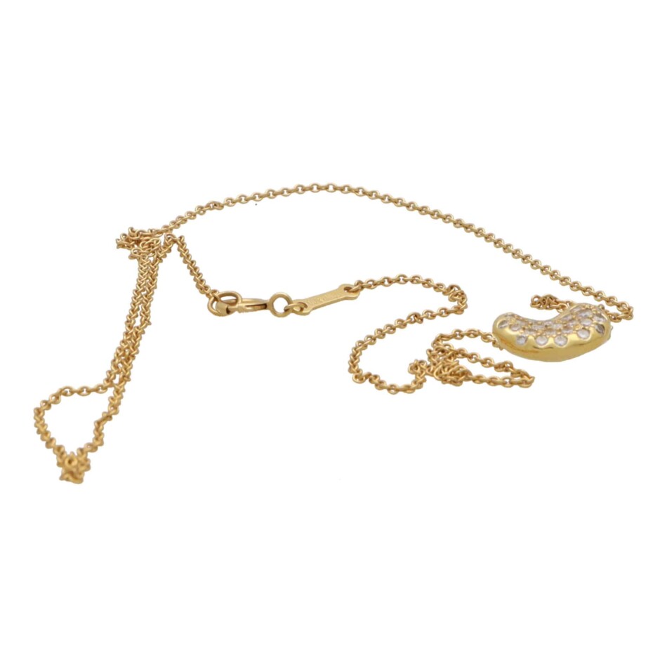 Vintage Elsa Peretti for Tiffany & Co. Diamond Bean Necklace