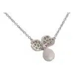 Vintage Tiffany & Co. Diamond Paper Hearts Necklace