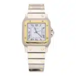 Vintage Cartier Santos Galbée Steel and Gold Watch Automatic