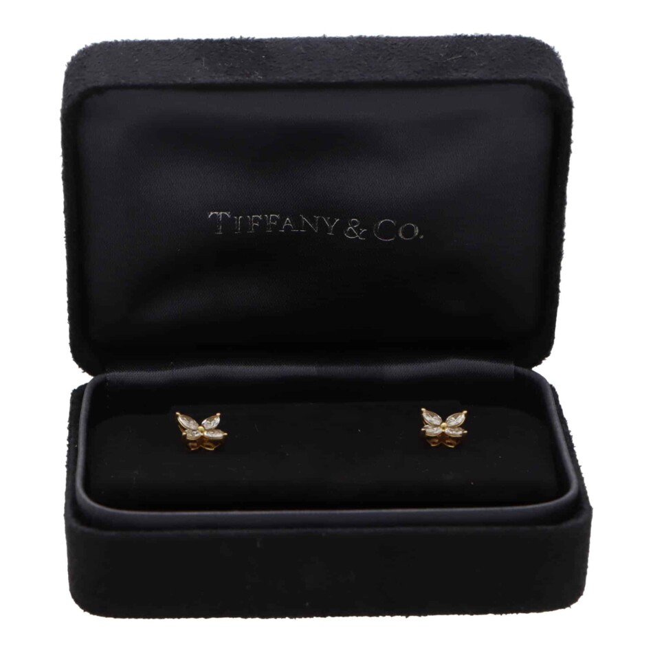 Vintage Tiffany & Co. Victoria Diamond Earrings (Size Small)