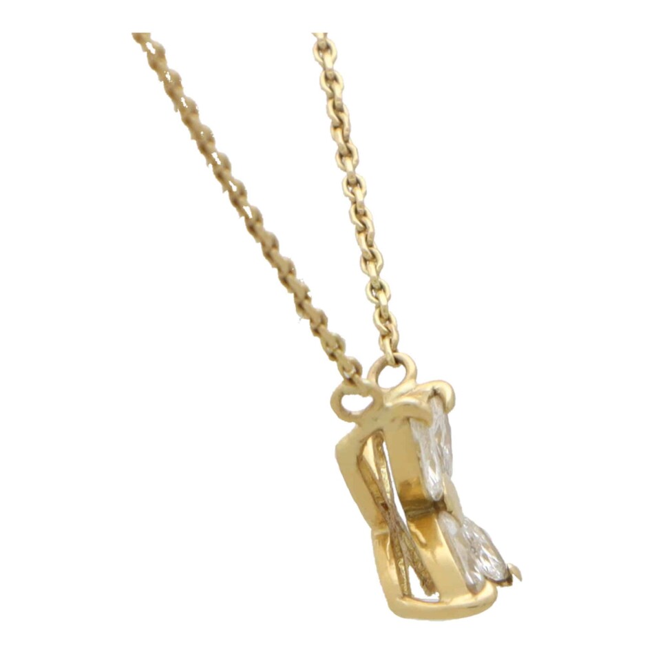 Vintage Marquise Diamond Pendant Necklace