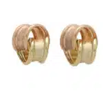 Vintage Intertwined Hoop Stud Earrings