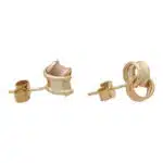 Vintage Intertwined Hoop Stud Earrings