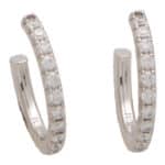 Vintage Tiffany & Co. 'Metro' Diamond Hoop Earrings